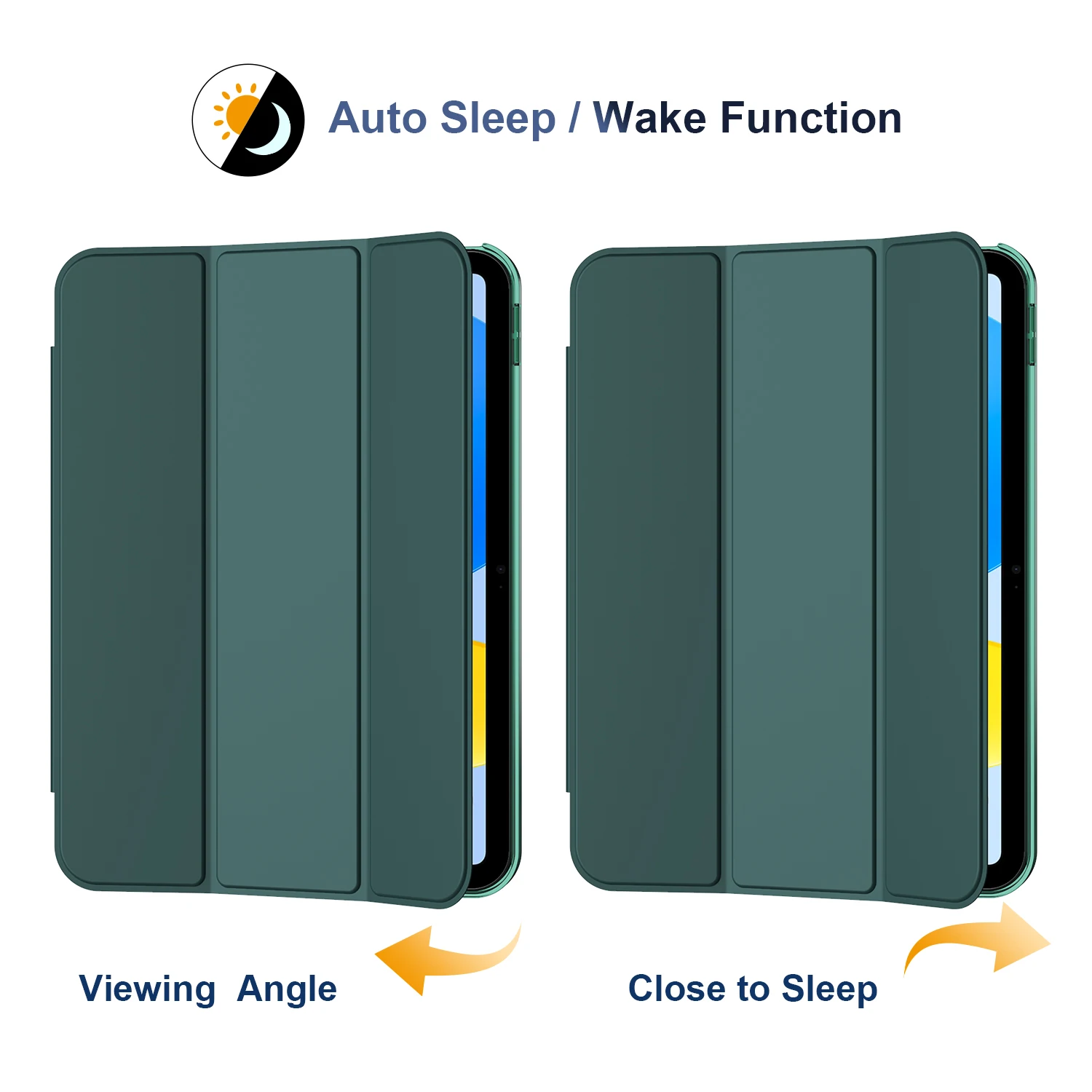 아이패드(A16) 11세대 슬림 스탠드 보호 커버 (하드 PC 반투명 케이스 포함) 아이패드 10 9 8 7 6 에어 3 4 5 프로 11 M4 호환