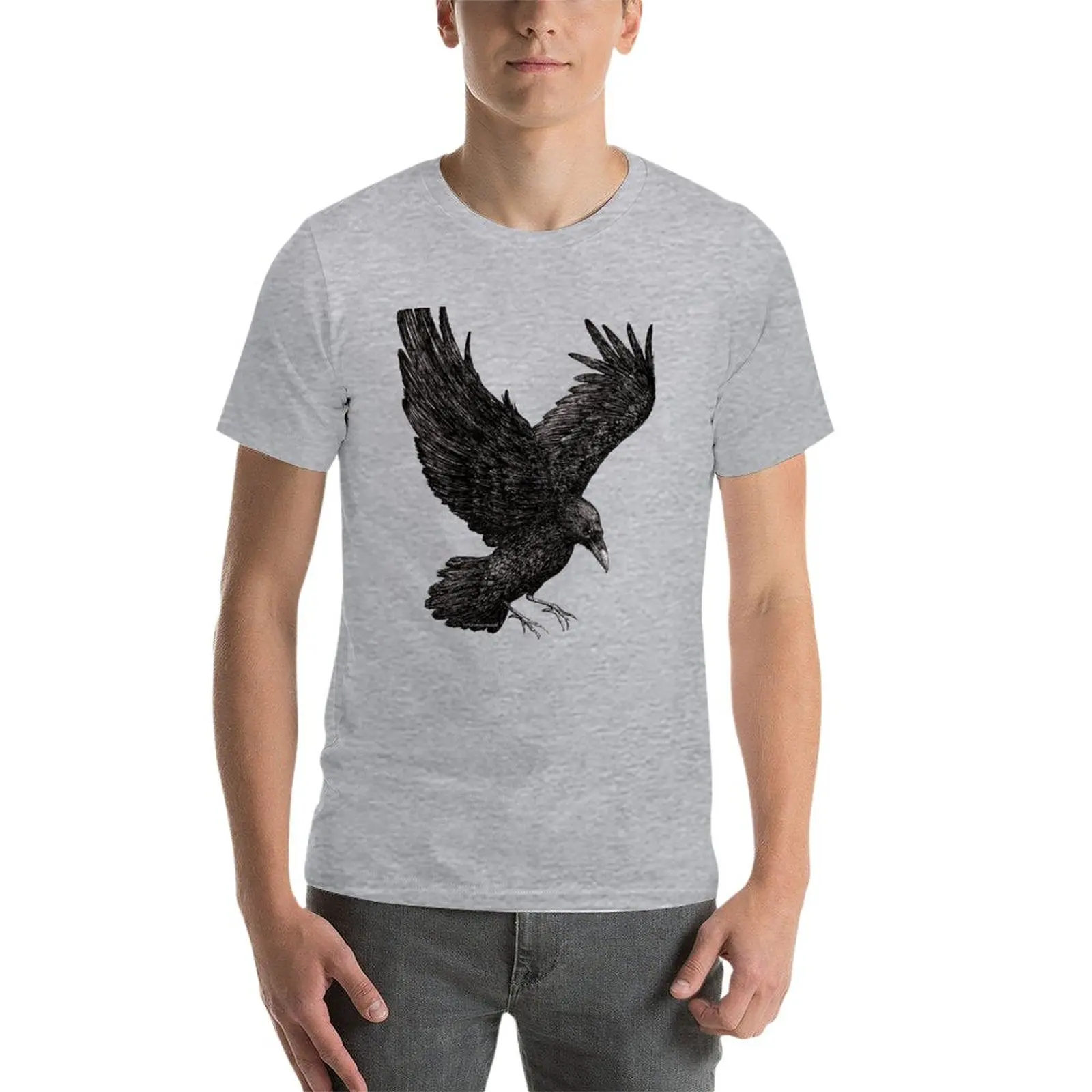 New Raven in Flight No. 1 T-Shirt Aesthetic clothing custom t shirt fruit of the loom mens t shirts