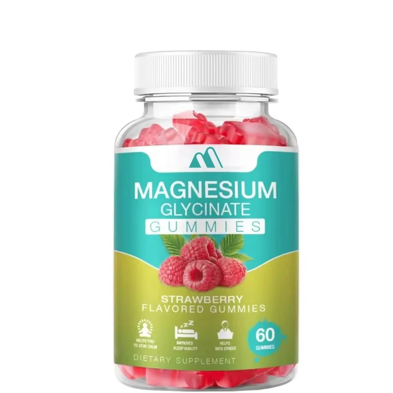 

Конфеты с глицинатами магния, подходят для взрослых и детей, используемые для снятия стресса и мышц, 60 жевательных конфет