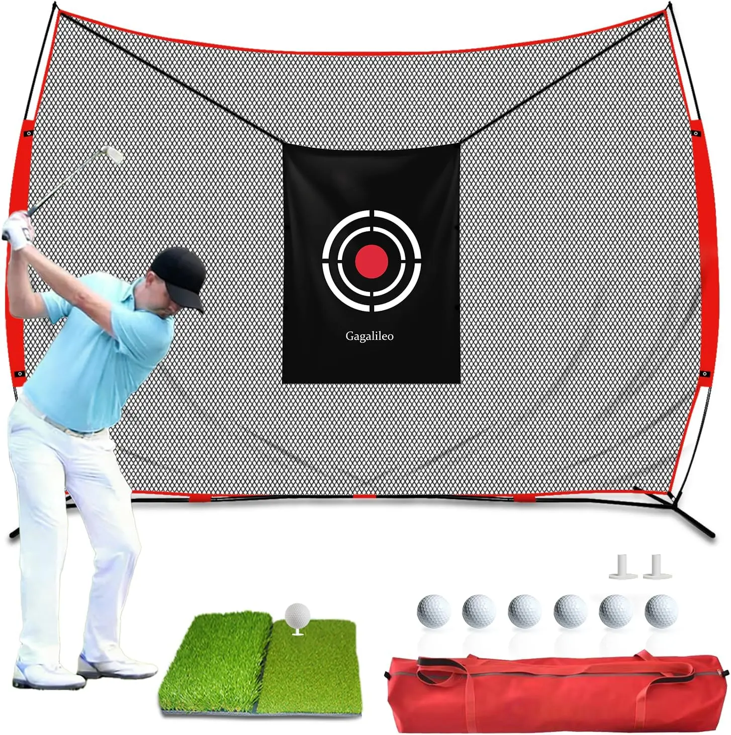 

Golf Hitting Net with Target, Heavy Duty Practice Net for Driver Swing Training Backyard Garage