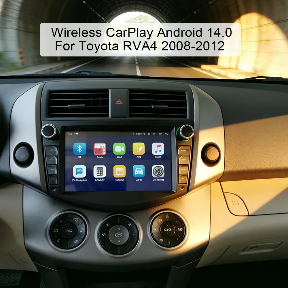 

8-дюймовый IPS-экран для автомобильной магнитолы Toyota RAV4 2008-2012 годов выпуска, специальная поддержка беспроводного CarPlay, Android Auto, Wi-Fi и Bluetooth, мультимедийный проигрыватель.