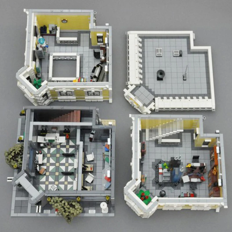 6431 PCS MOC Modulair Postkantoor Stedelijke Mail Service Gebouw Stad Structuur Model DIY Model Bouwstenen Verjaardag Speelgoed Cadeau