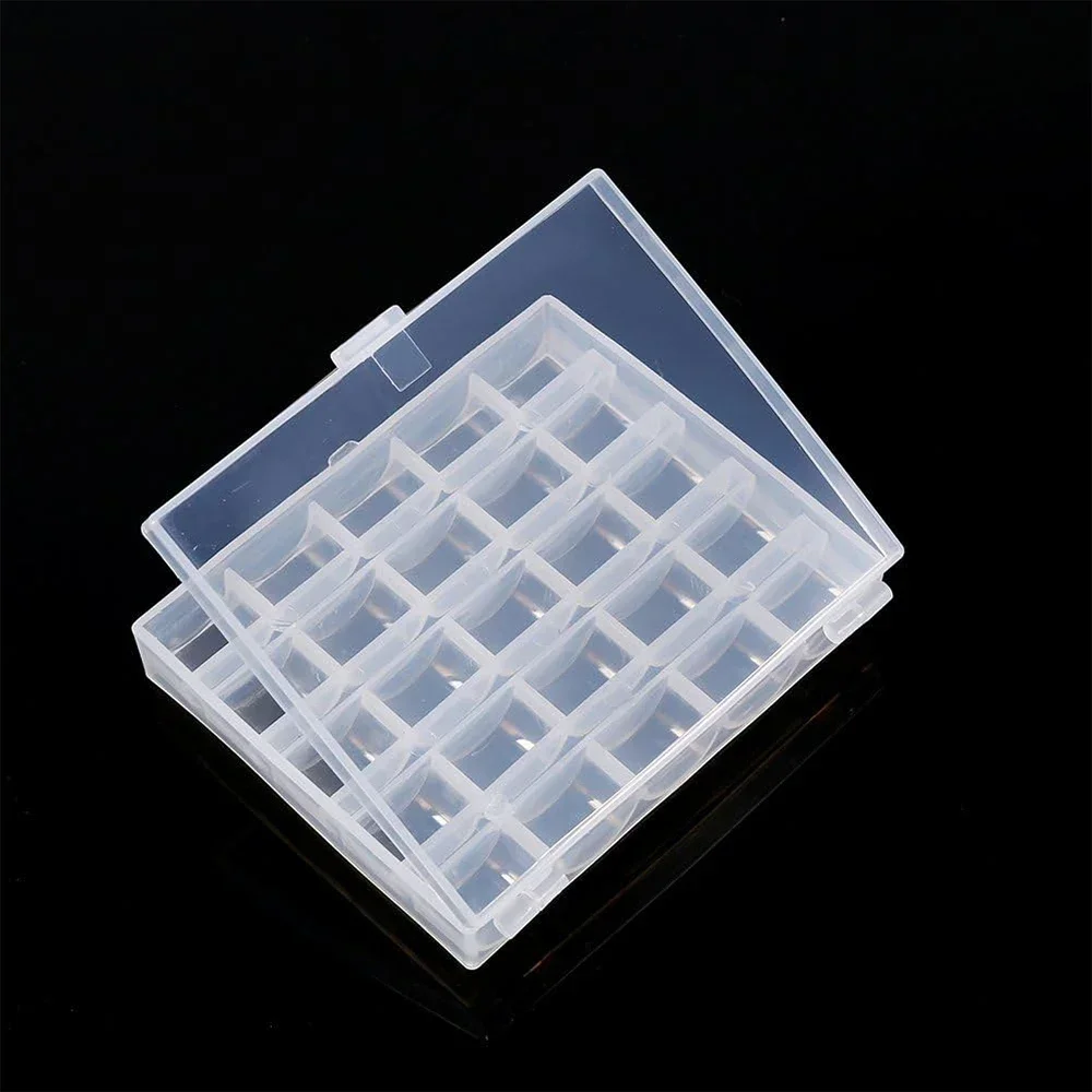 25/36 Bobbin Plastic Box Sewing Machine Bobbin Case Transparent Plastic Empty Case for Home Sewing Accessories Sewing Tools