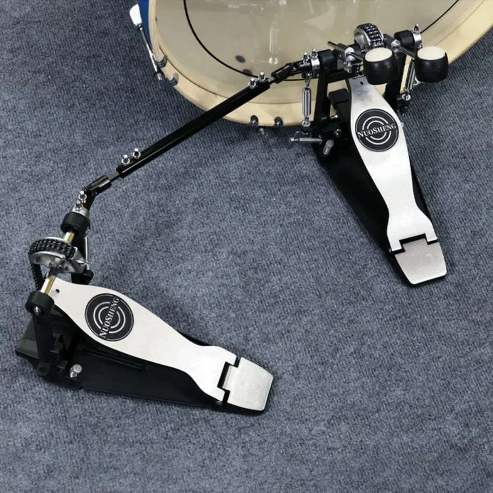 Double Step Aluminum Alloy Gold Material Pedal Jazz Drum Stand Drum Double Step Hammer Coarse Chain Music Instrument Accessories