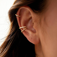 3Pcs/Set Clips Earring for Women Personalized Minimalist Earrings for No Ear Holes Ear Cuff Fake Piercing Clip on Earring
