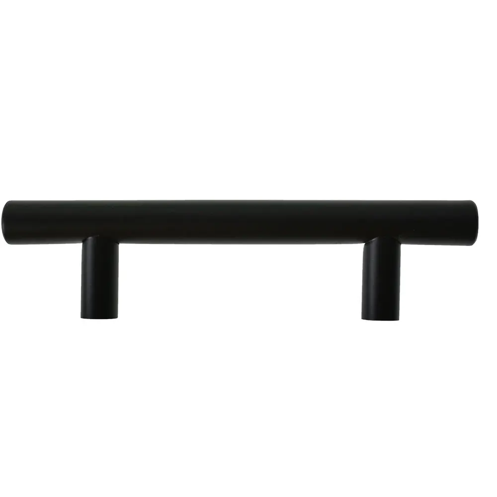 30Pcs Black Furniture Handle Stainless Steel Materials T-Shaped Hollow Structure Handle Fit for Desk Cabinets Dining Cabinets Bed Cabinets Wardrobes and Other Places