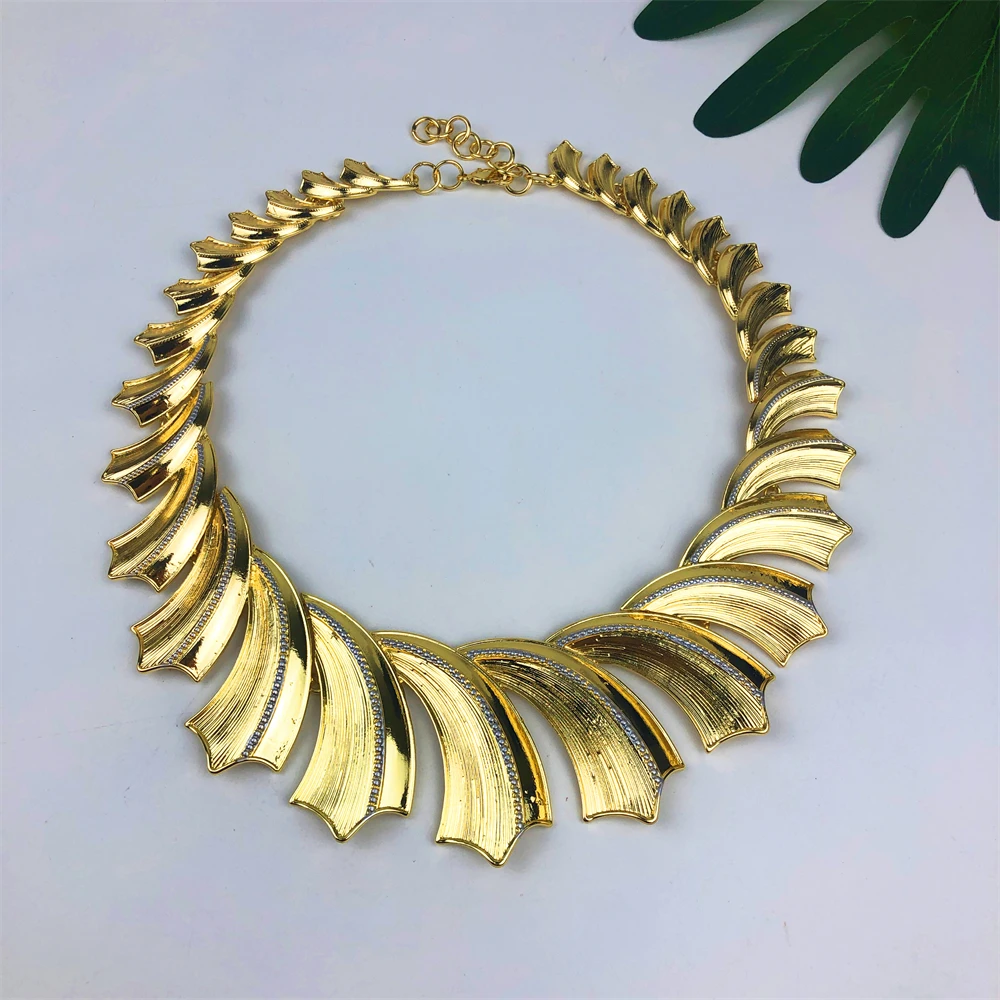 ESALE Latest Brazilian Exquisite Handmade Beautiful Necklace Wedding Party Accessories Fashion Women Jewelry Set