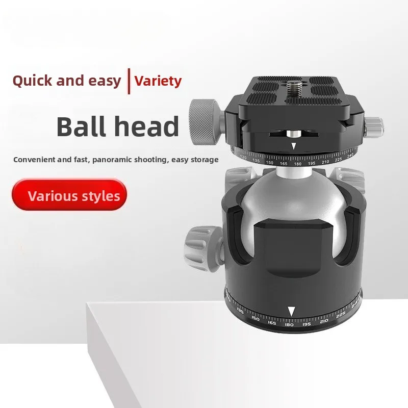 2026 Portable Spherical Camera Ball Head 360° Panoramic Rotation Tripod Mount for DSLR Mirrorless Photography Shooting