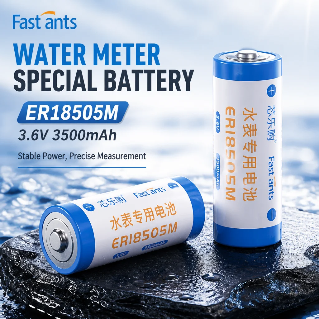 10Pcs ER18505M 3.6V Li-SOCl2 Battery With Plug Wide Temp Lithium Cell For Smart Water Gas Meters PLC Temp Detector