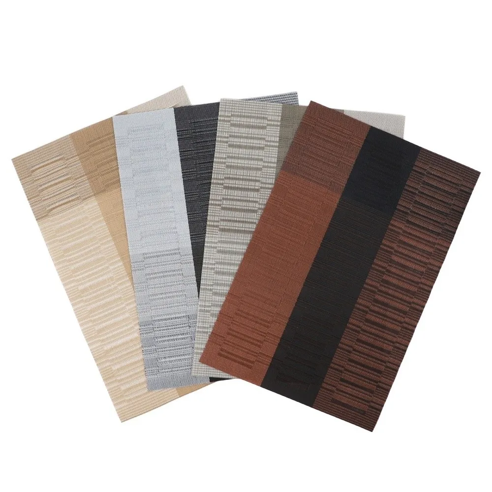 30*45cm PVC Placemats Non-Slip Weave Stripe Table Mat Heat Resistant Easy To Clean Pallet Coaster For Dining Table