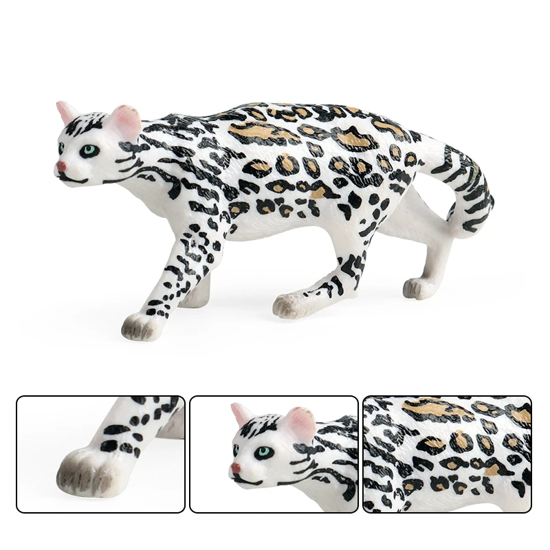Oenux Simulation Wilde Tiere Bengalkatze Tiger Katze Luchs Caracal Leopard Action Figur Figuren Modell Bildung Miniatur Kind Spielzeug – Detail 6