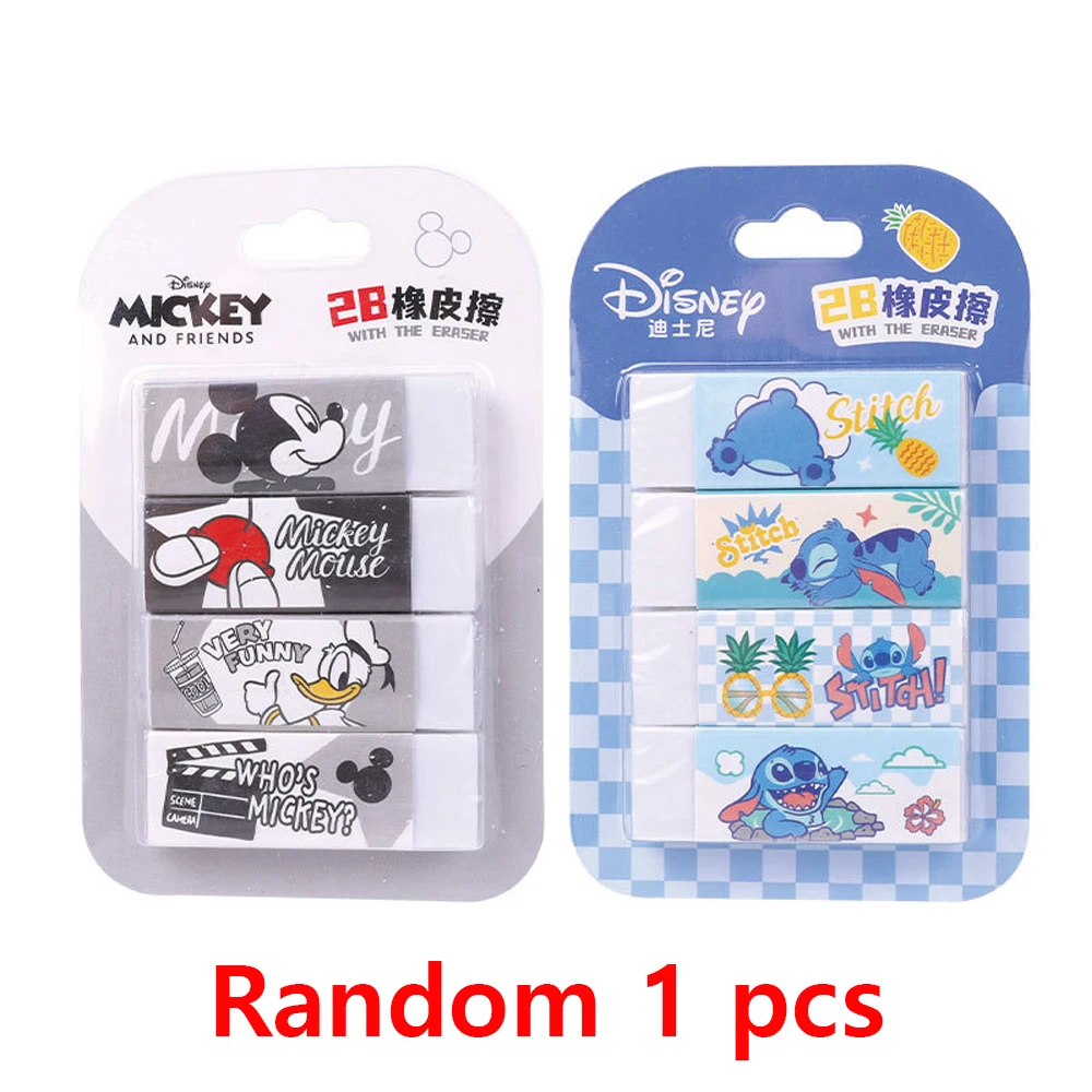 

Disney Stitch Eraser Anime Kawaii Mickey Mouse Writing Drawing Pencil Erasers Kids Girl Student School Supplies Stationery Gift