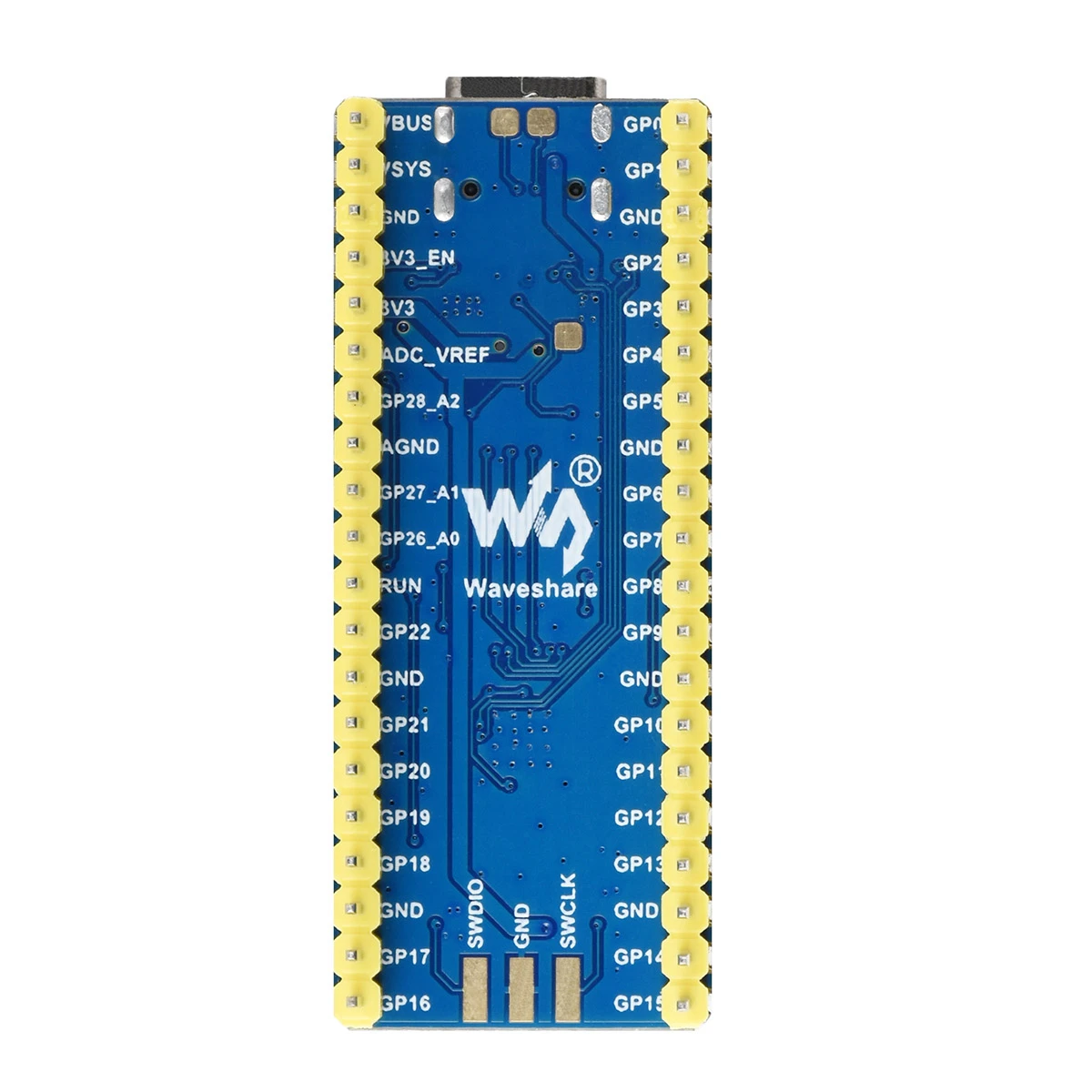 Waveshare RP2040-Plus una placa MCU tipo Pico basada en Raspberry Pi MCU RP2040 Plus ver.