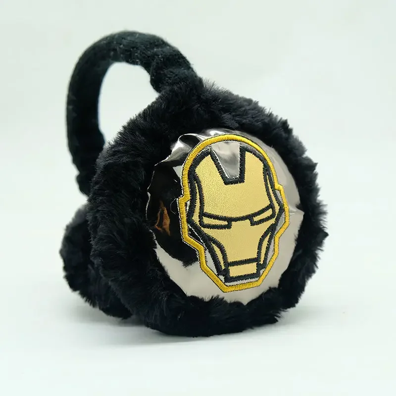 Marvel SpiderMan Plush Children's Ear Warmer Cute Cartoon Iron Man Winter Plush Foldable Warm Earmuffs Gift for Boys and Girls