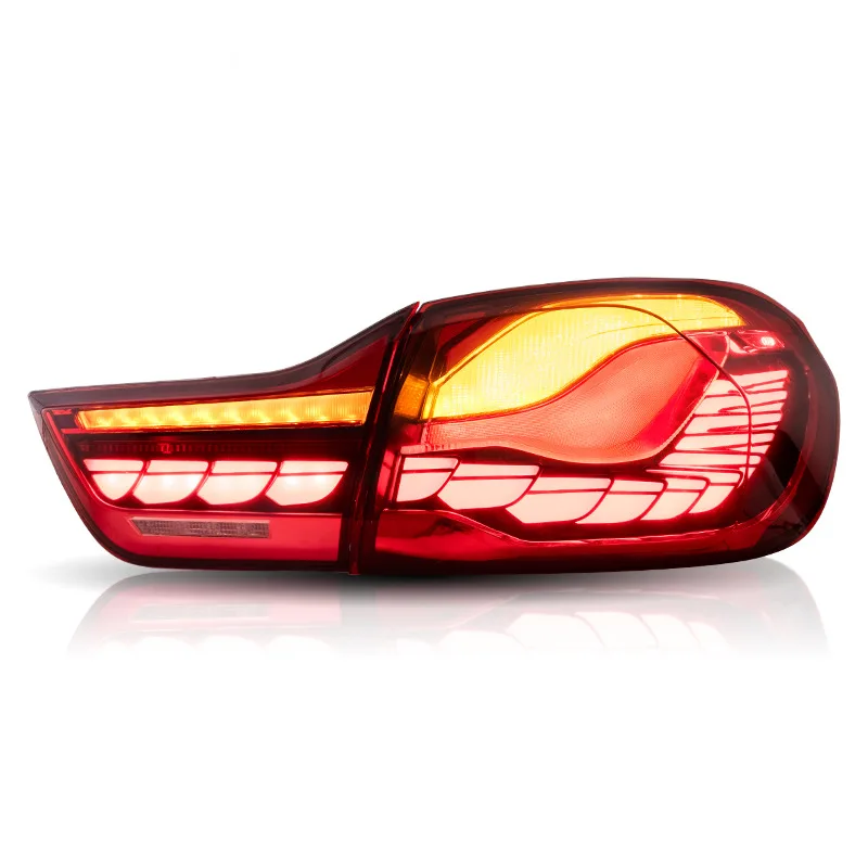 Tail Light Assembly for BMW 4 Series GTS, M4 F32 F82 F33 F83 F36, 418 420 430, Dragon Scale Design, Rear Lamp Set
