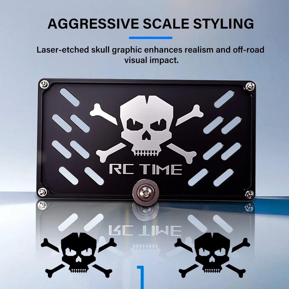 

9IMOD 1/10 RC Crawler Aluminum Roof Plate with Bearing Roller Roof Rack Decor