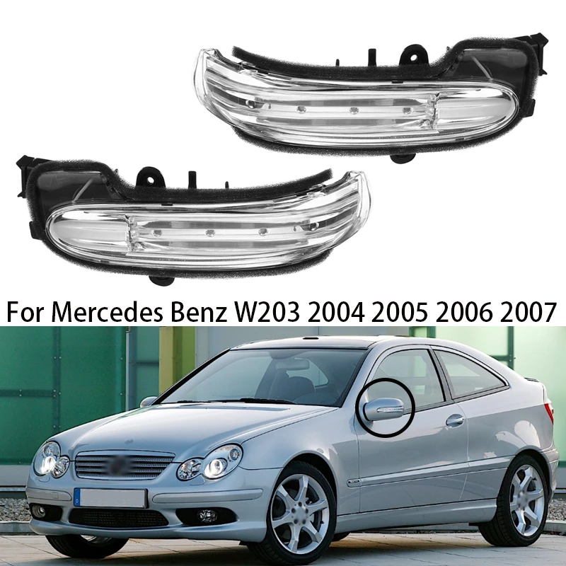 

4 Door Car Marker Light Door Wing Rearview Mirror Turn Signal Indicator Side Lamp For Mercedes Benz W203 2004 2005 2006 2007