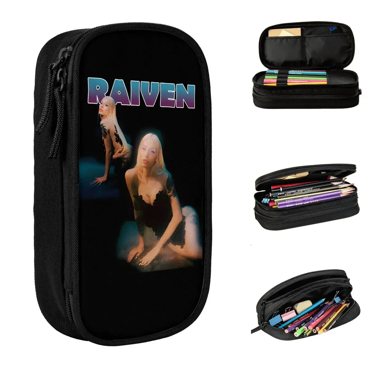 

Raiven Eurovisions 2024 Slovenia Merch Pencil Case Large-capacity Kids Pen Gift