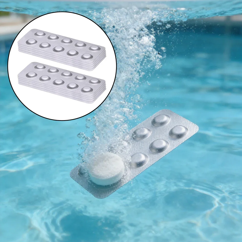 1Pc Swimming Pool Water Quality Test Tablets Water Analysis Value DPD1 Plastic Tablets 9*4*2cm For Swimming Pool Water Condition