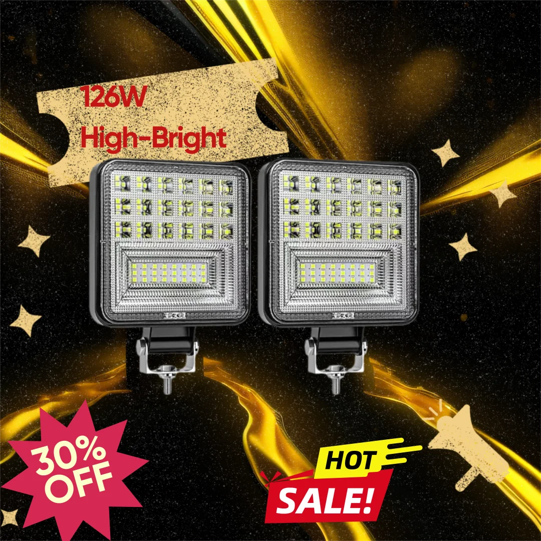 

9-30V Truck Work Lights 126W Tractor SUV 4x4 spotlight work bar reversing light Car Fog light for Truck Tractor Off Road UTV