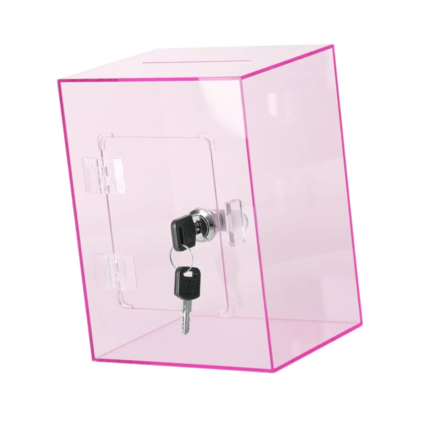 Acrylic Money Saving Box Lockable Stable Home Ornaments Kids Saving Pot Coin Container Transparent Savings Jar for Kids Office