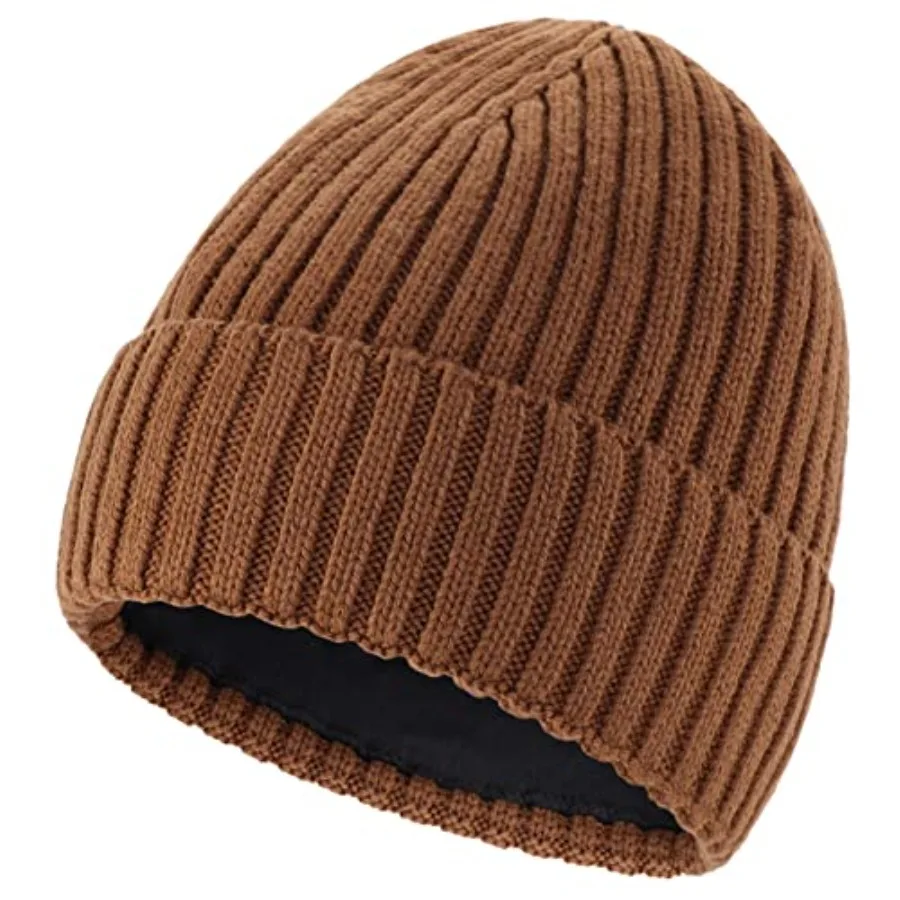 

Connectyle Fleece Lined Cuffed Beanie Hat for Men Women Knitted Winter Wool Beanies Skull Cap Warm Watch Hat