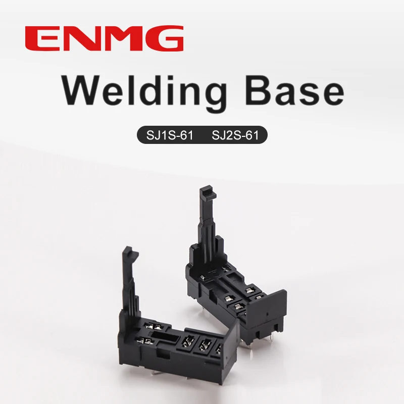 ENMG PCB Mount Relay Sockets لسلسلة RJ1S/RJ2S ذات 5 دبابيس واسعة - نماذج SJ1S-61/SJ2S-61/P2R-05/P2R-08P تصميم واسع 8 دبابيس