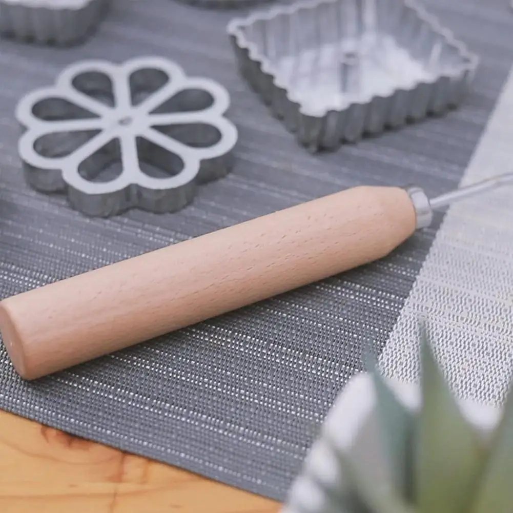 Baking Tools Frying Mold Set with Long Handle Non-stick Spoon Waffle Cooking Stamp Rosette Maker with for Kitchen for Baking