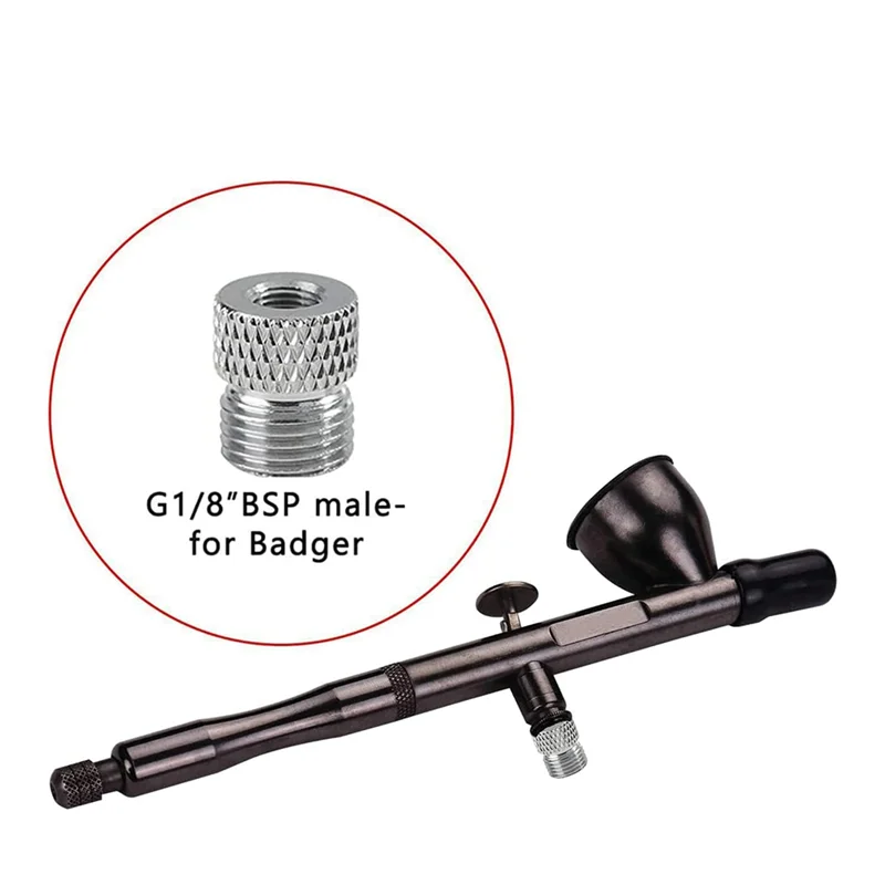 

GOOD-10PCS Multi-Size Adapter Set Air Brush Fitting Connector Kit Accessories Silver Air Brush Kit For Air Compressor
