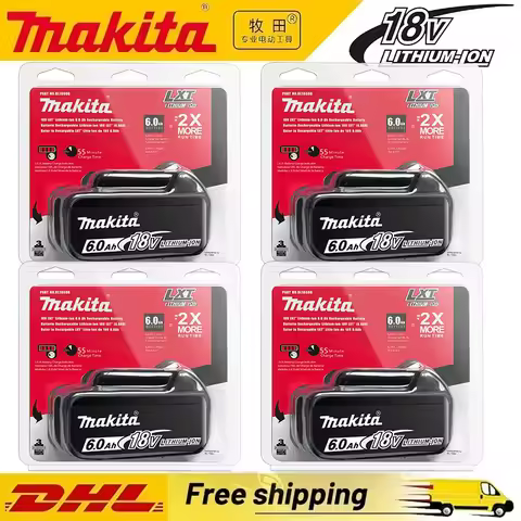 Makita 18V 6.0Ah Battery Original Lithium ion Rechargeable Battery 18V 6000mAh Replacement Battery BL1860 BL1850 BL1860B