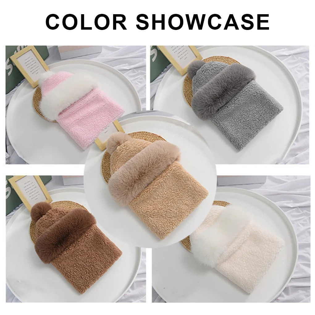 

Polyester Female Hat Scarf Stay Cozy And Hypoallergenic All Winter Long Plush Neck Warmer Non-toxic