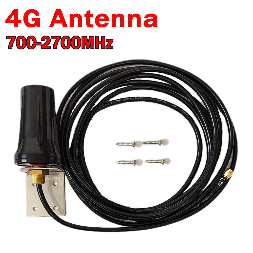 

4G LTE 3G Cellular Antenna 700-2700MHz Cylinder Screw SMA Male Lplate Version Waterproof Cabinet Charging Pile Antenna