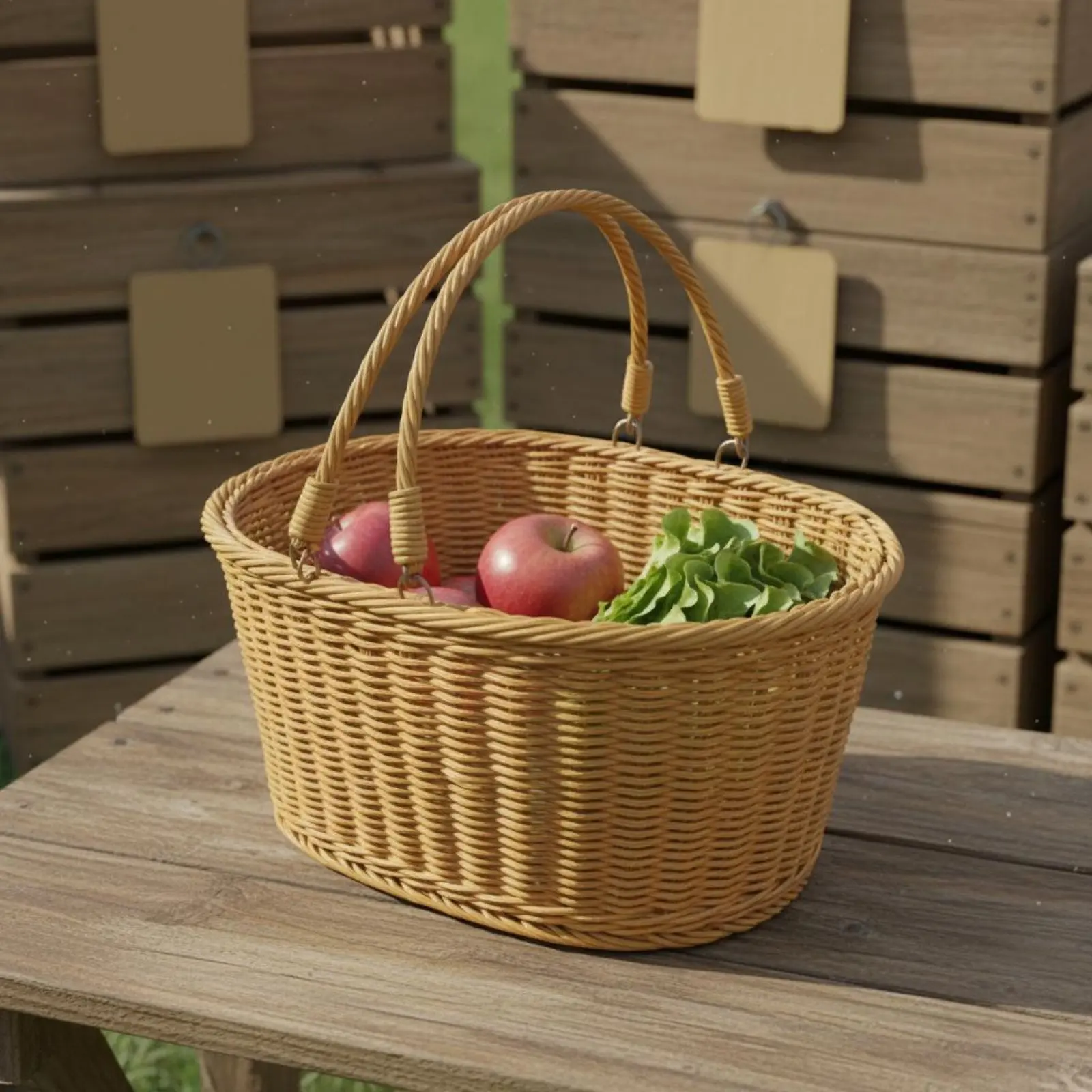 Cesta mimbre sintético para perros y gatos – Gran capacidad - imagen 2