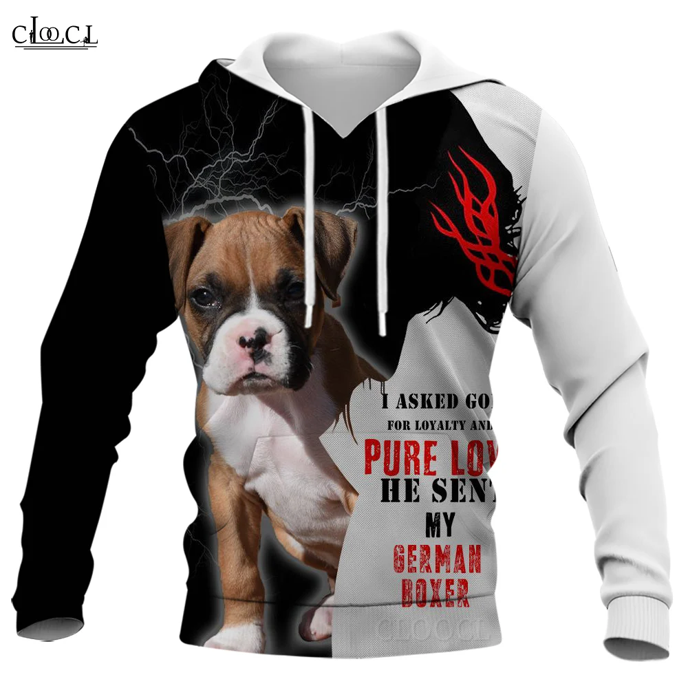 CLOOCL Men Hoodie Animal American Bulldog 3D Graphics Dogs Printed Male Hoodie Unisex Hooded Sweatshirt Casual Jacket Tracksuits