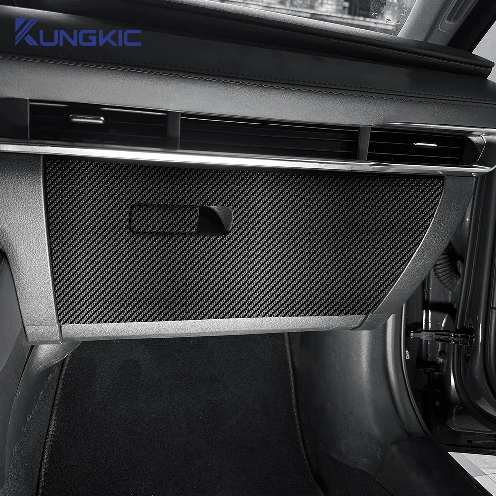 For Mazda 3 Axela 2019 2020 2021 2022 2023 2024 2025 LHD RHD Car Copilot Box Anti-kick Suede Carbon Fiber Style Protect Sticker view 3