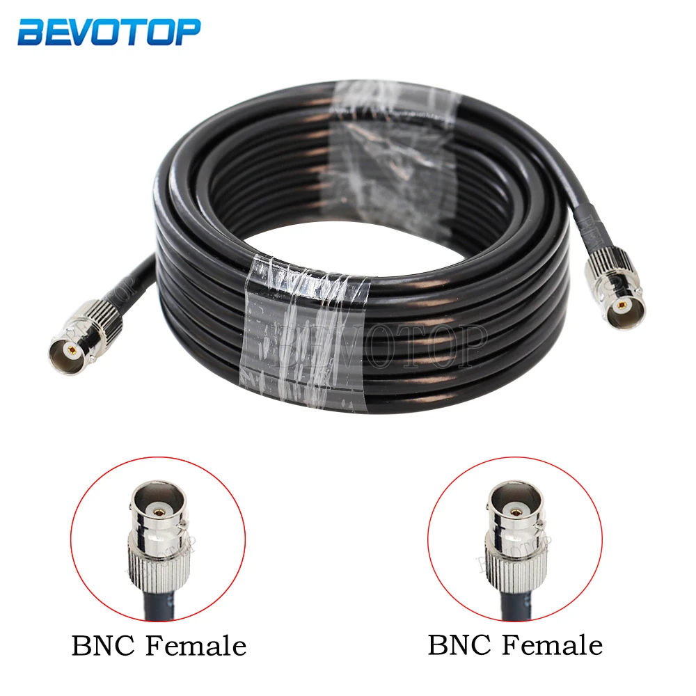 

1Pcs RG58 Cable BNC Female to BNC Female Jack Connector 50 Ohm RG-58 RF Coax Pigtail Cable for GPS System Radio Antennas