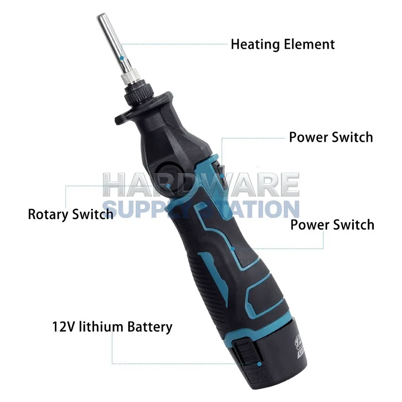 

12V soldering iron, home repair soldering tool, professional grade wireless portable charging soldering gun