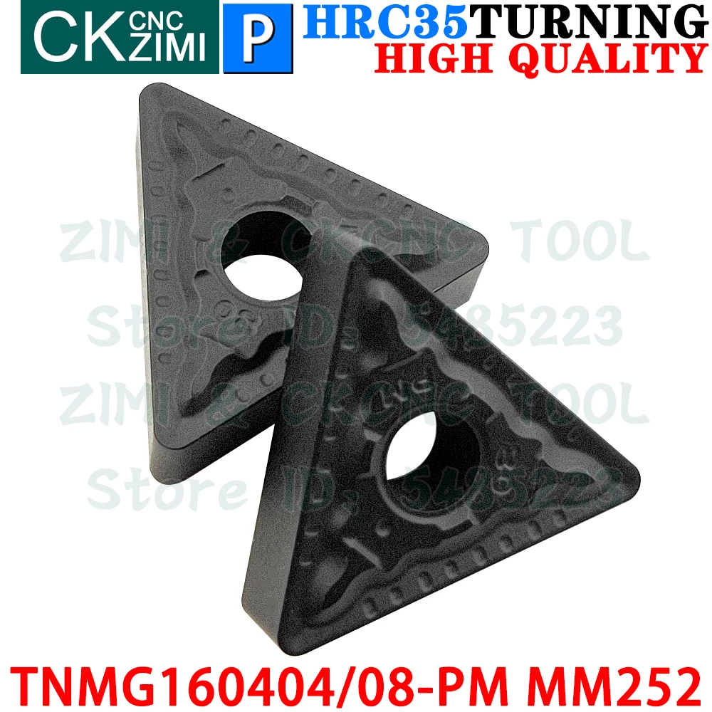 TNMG160404-PM YBC252 TNMG160408-PM YBC252 Insertos de carburo Herramientas de insertos de torneado externo Máquina CNC Herramientas de corte de torno de metal para acero