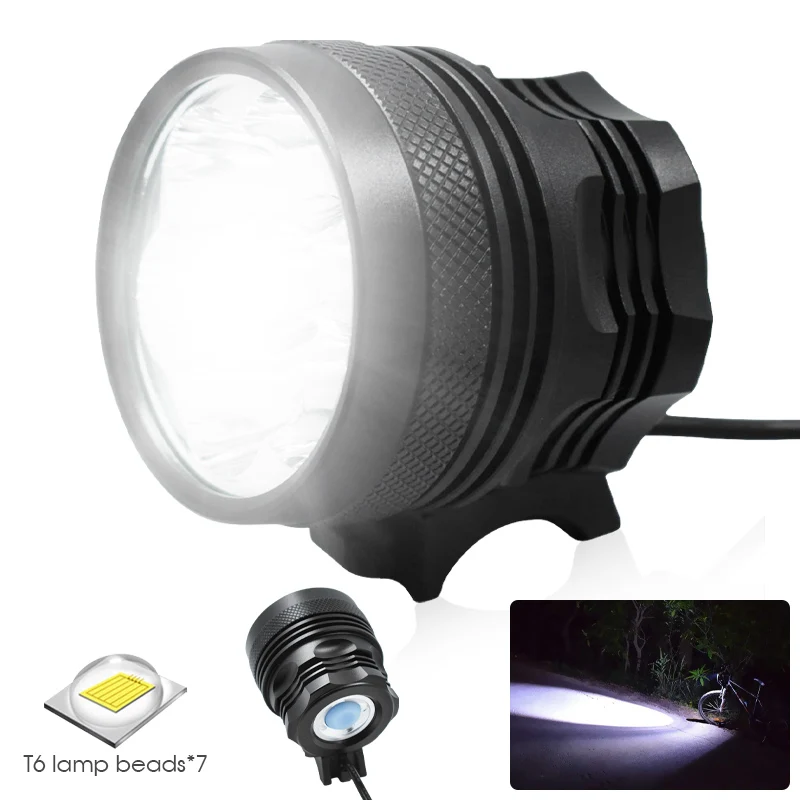 10000 Lumen Bicycle Light 7*XML T6 LED Bike Headlight Front Lamp 18650 Battery Cycling Lantern Handlebar Flashlight 3 Modes