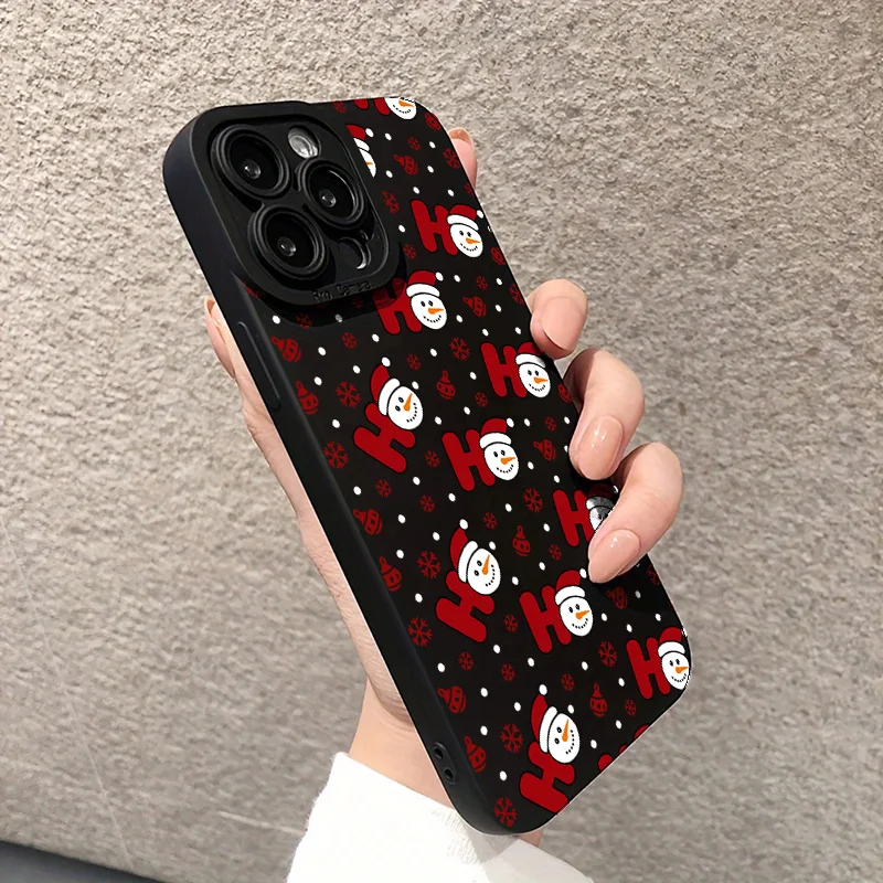 عيد الميلاد ثلج نمط بولي TPU جراب هاتف ل Xiaomi 14T برو 13 12 11 لايت 5G 15 14 13T 12T للصدمات الحلوى لينة غطاء سيليكون