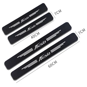 Araba kapı eşiği tıkama plakası Koruma Kendinden Yapışkanlı Koruyucu Kenar, Karbon Fiber Dekor, Aksesuarları Ford Fiesta için MK6 MK7 MK8 Kapı fiesta'daki en iyi 10 satış-no. 4