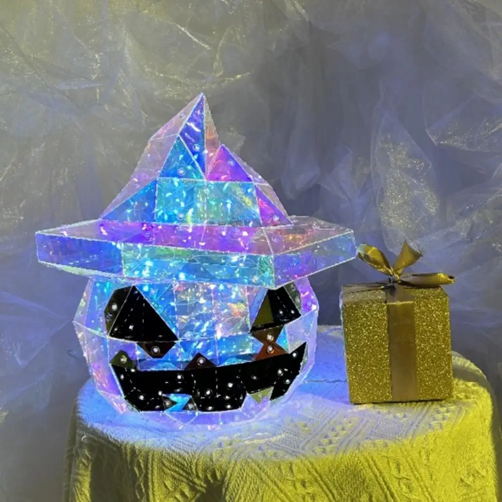 Led Light Prismatic Pumpkin Led Lights Rainbow Led Night Light Set for Halloween Decor for Bedroom