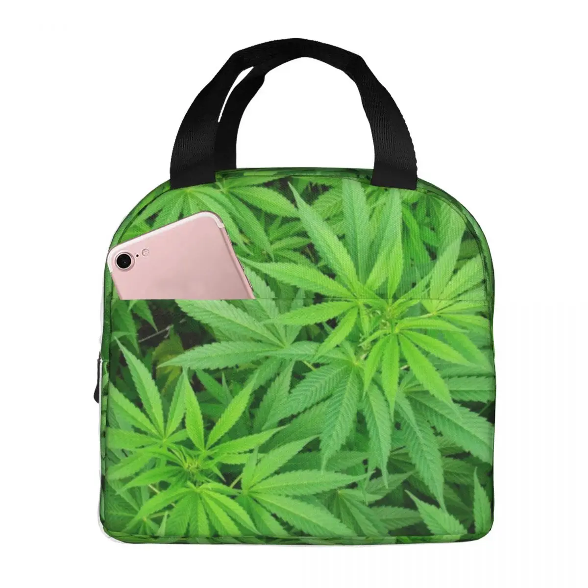 Marijuana Cannabis Weed Pot Plants Lunch Bags Insulated Bento Box Lunch Tote Picnic Bags Thermal Bag for Woman Children Work