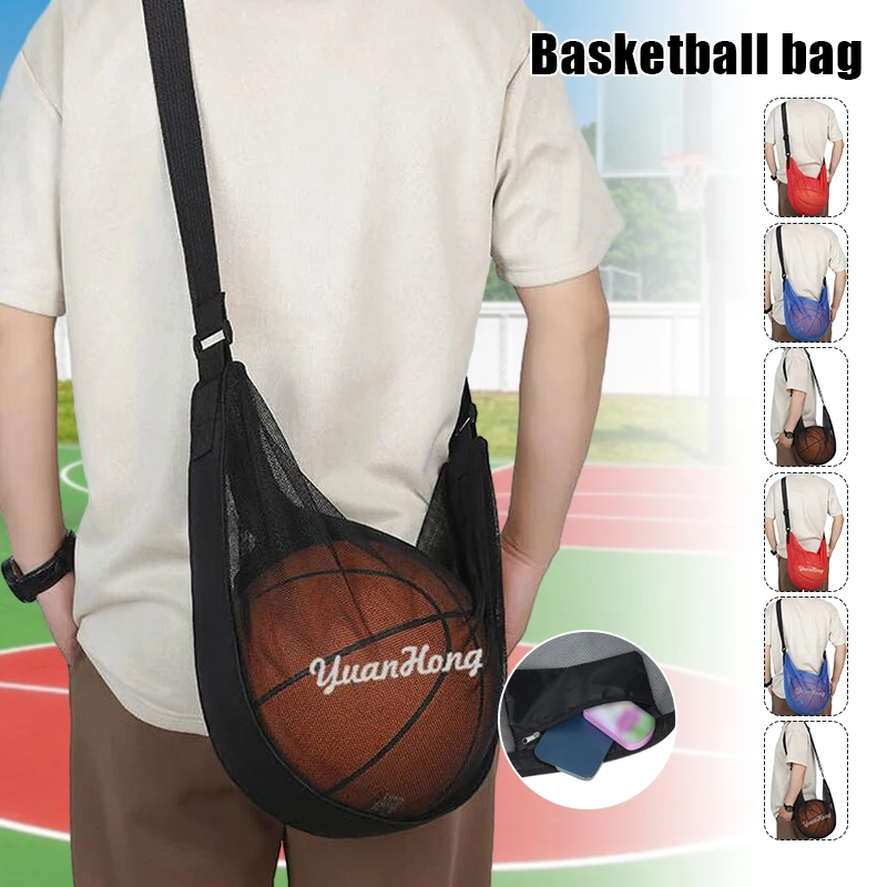 Outdoor Ball Bag One-Shoulder Training Basketball Multi-Functional Net Pocket Training Storage Net Portable Student Gym Bag