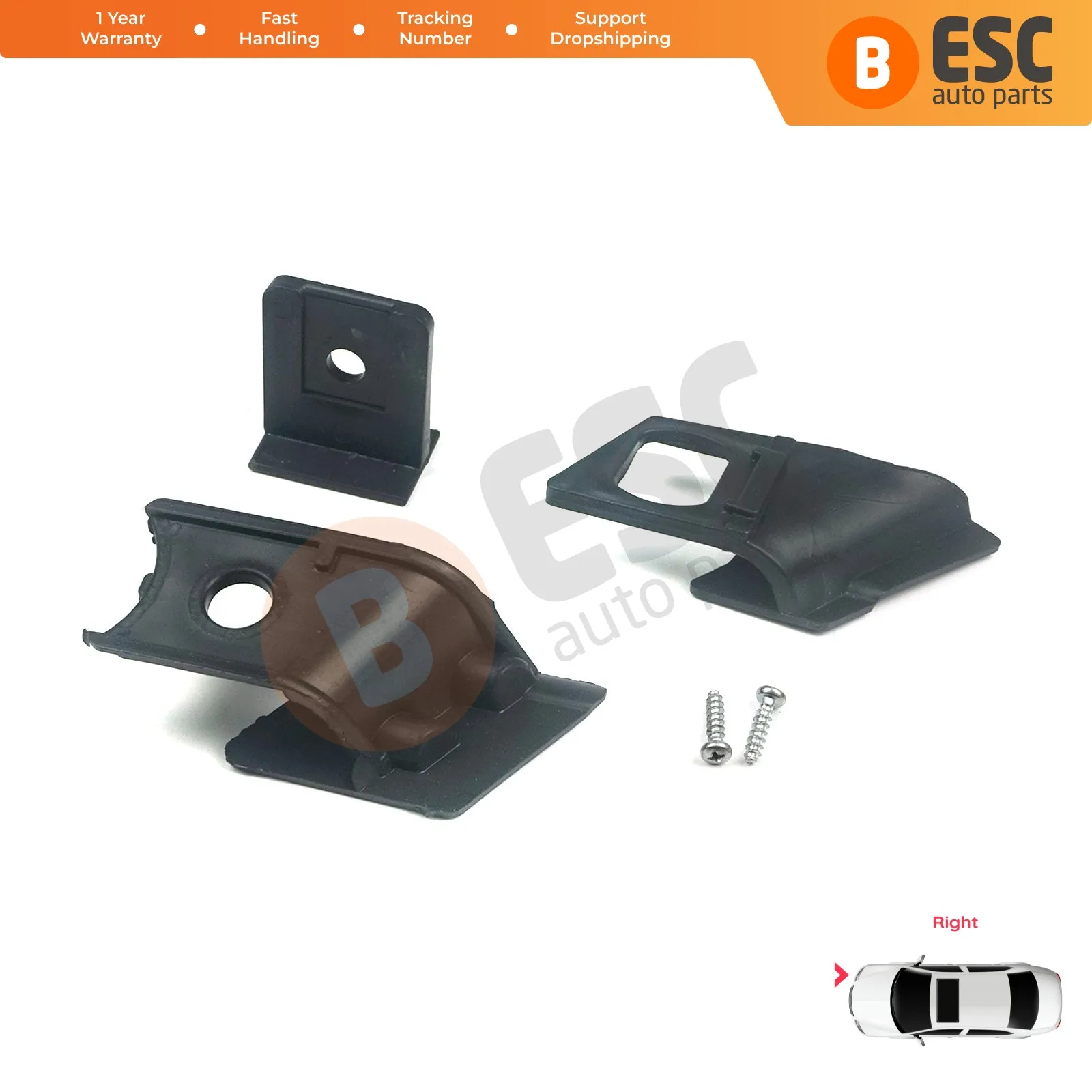 EHL40 Car Headlight Housing Repair Mount Holder Bracket Tab Clips Kit Right Side for BMW 3 Series E90 E91 E92 E93 63116942726