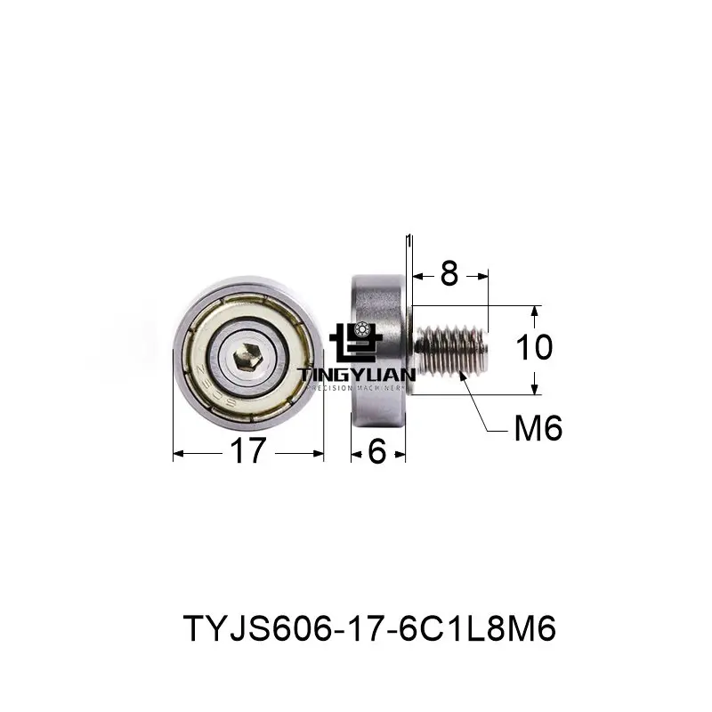 

Male Right Hand Ball Joint Metric Threaded Rod End Bearing606 Metal Screw Bearing Stainless Steel Bolt Cable Pulley ScrewM6Lager