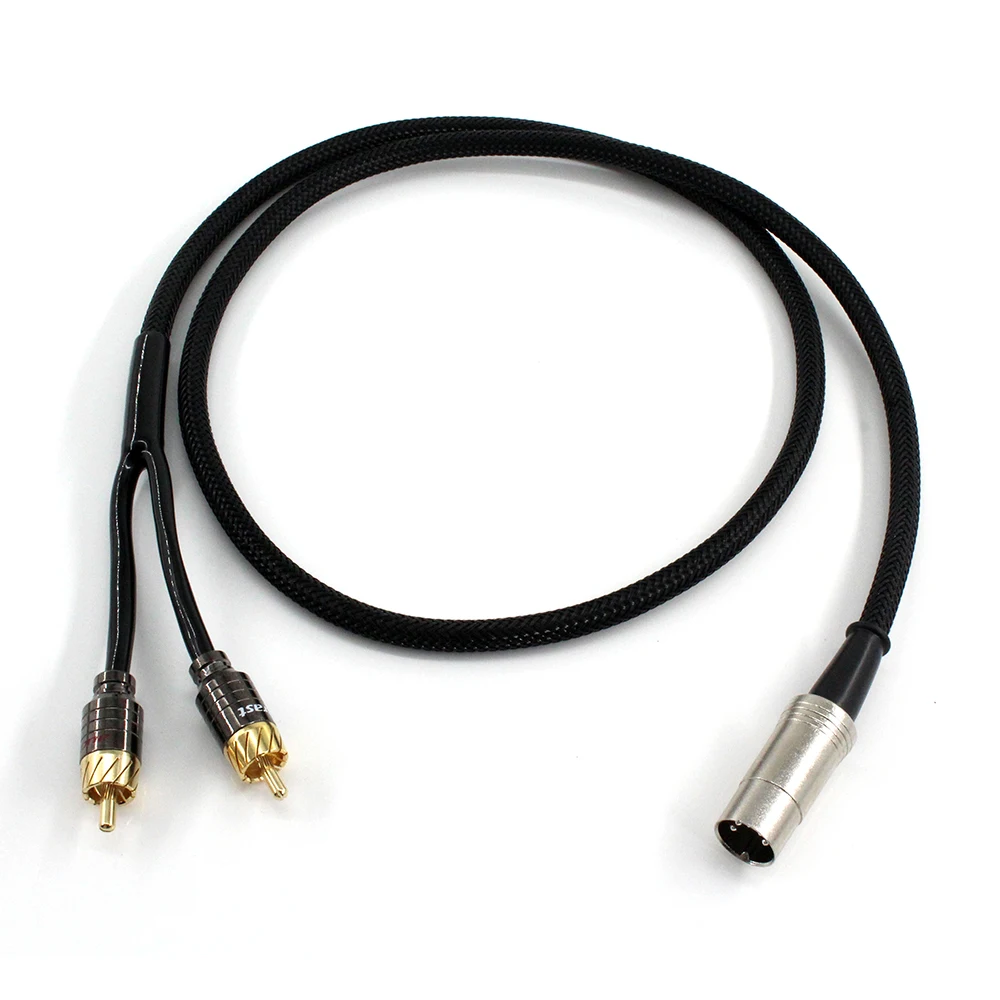 5-Pin DIN Male MIDI Cable to 2 Dual RCA Male Plug Audio Cable For Naim Quad Stereo Systems 5 Pin DIN5 Male Plug Newest