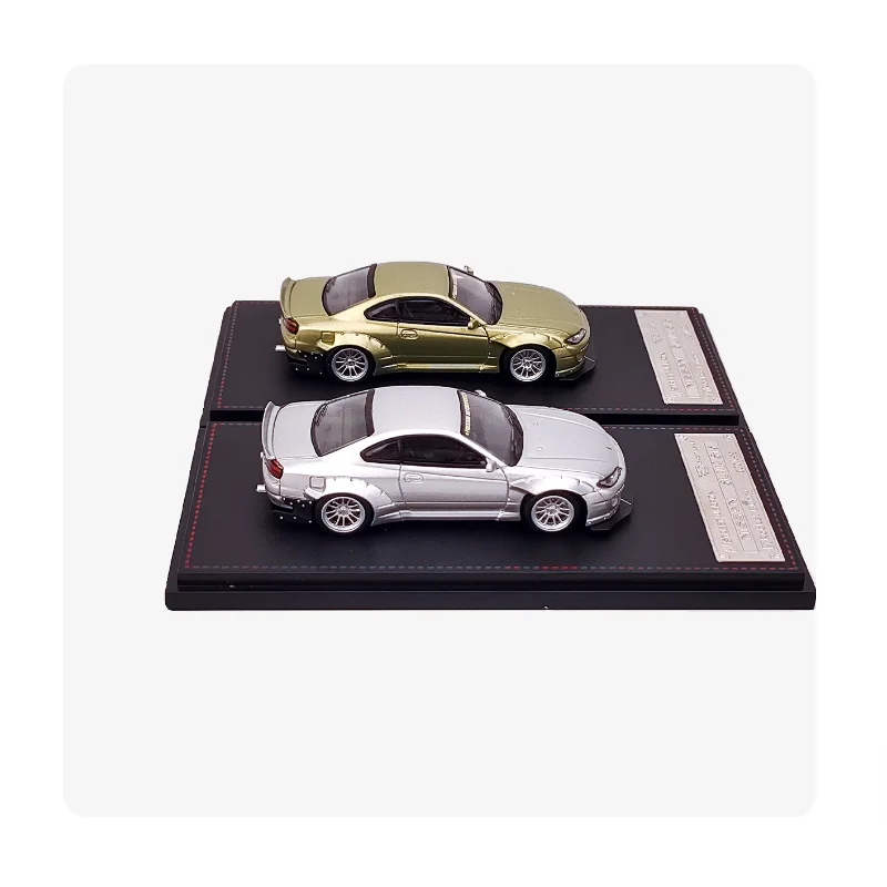 SW 1:64 Scale Slivia S15 Simulation Alloy Car Model Static Display Collectible Toy Gift Souvenir Decoration