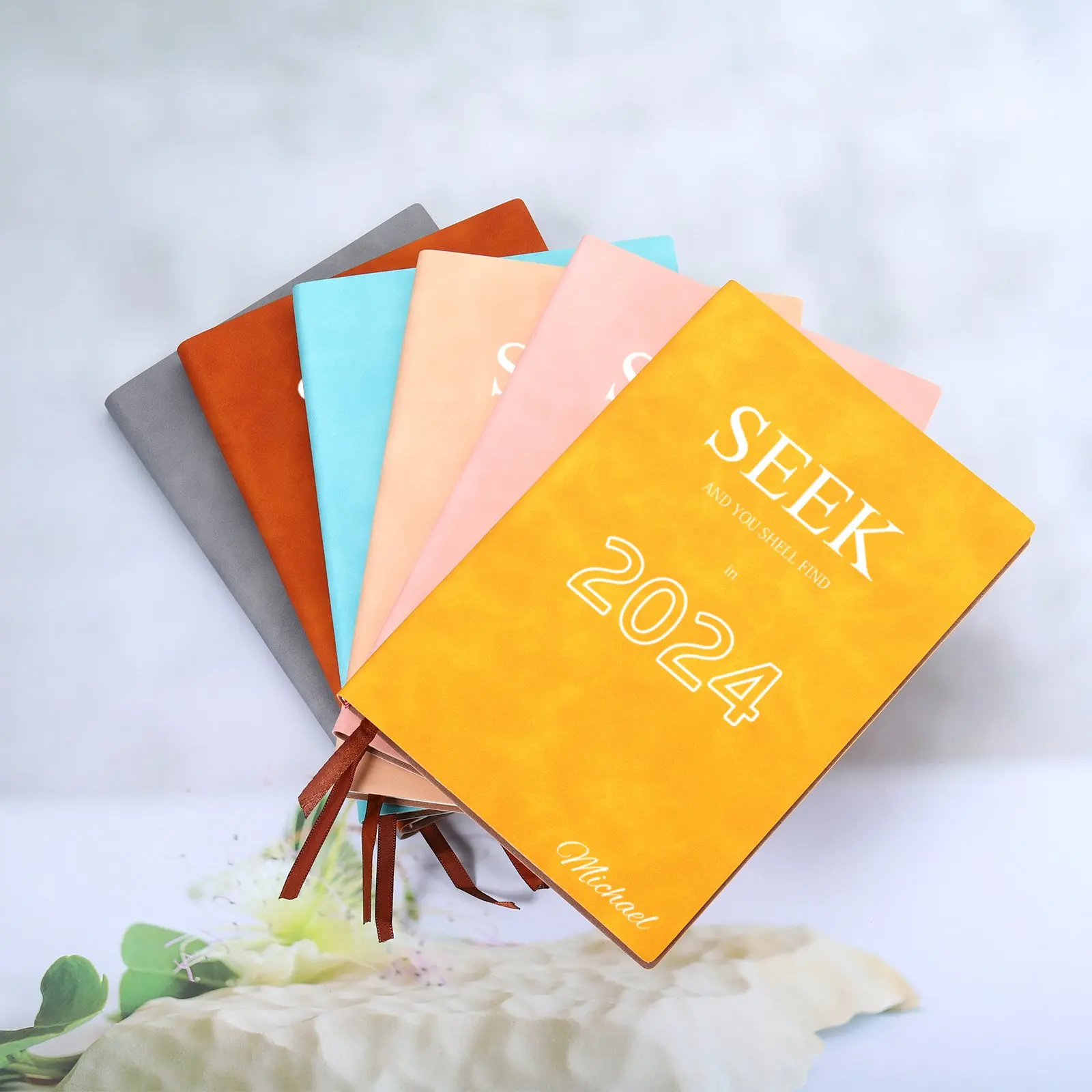 

SEEK AND YOU SHELL FIND IN 2024 Leather Notebook Personalized Custom Name Journal Gifts Notebook Anniversary Birthday Gifts