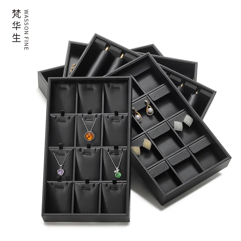 Jewelry box large capacity storage box Necklace Pendant ring box Earrings flip display plate jewelry boxes and packaging